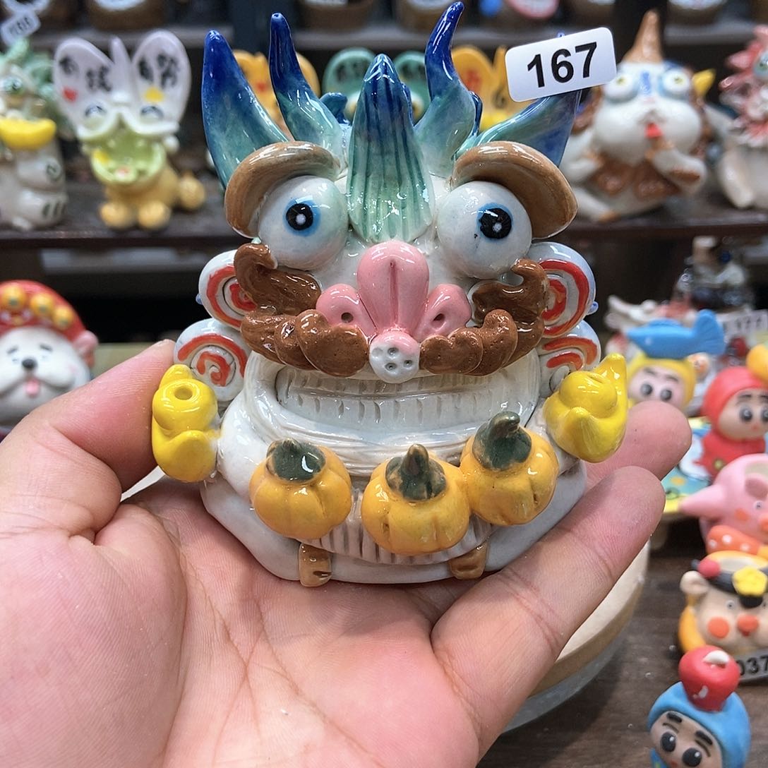 摆件直播间手工抽象陶瓷摆件167