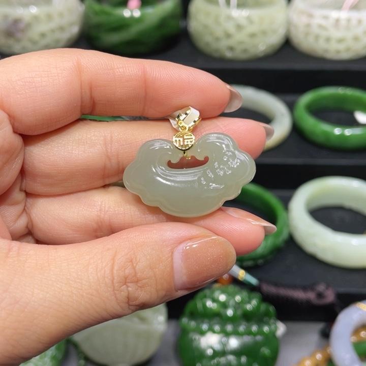 和田玉手镯56+圈口 编号54未镶嵌