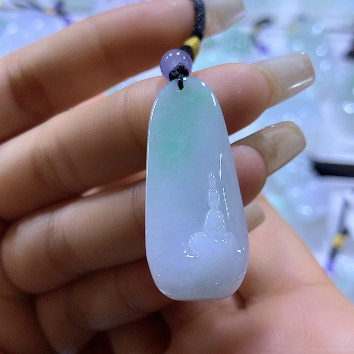 翡翠颈饰未镶嵌天然翡翠A货吊坠