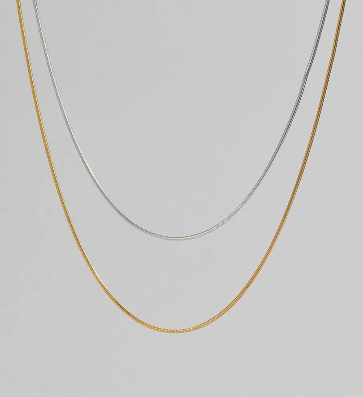 钛钢项链 佳佳（Z77）预售 50厘米 针式可抽拉万能蛇骨链