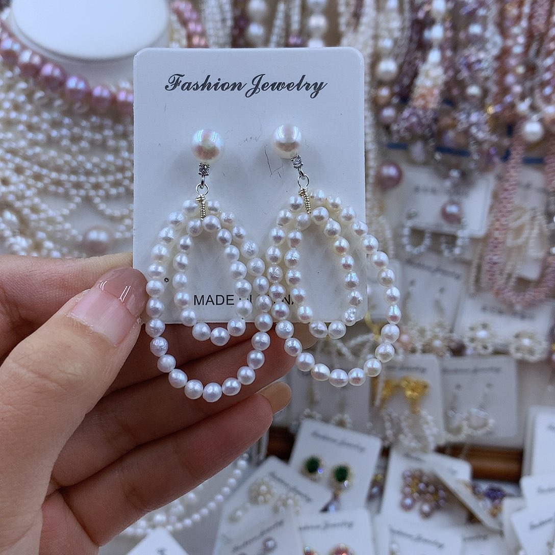 项链银S925镶嵌淡水珍珠