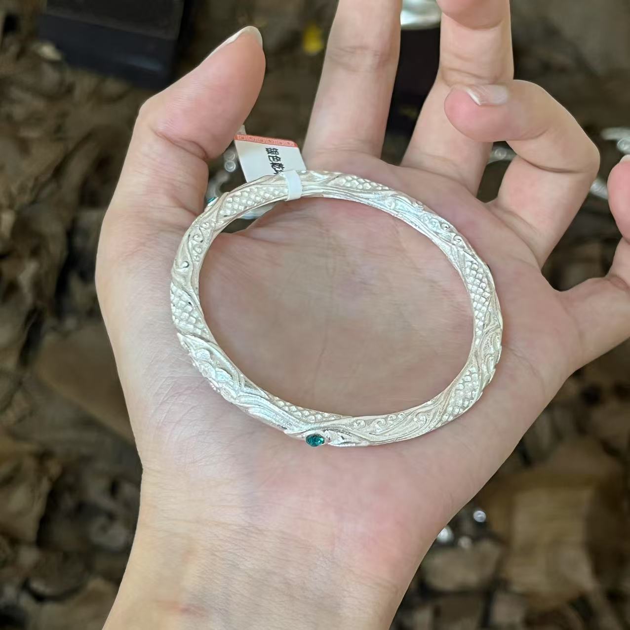精品银手镯（无礼盒）S207-1