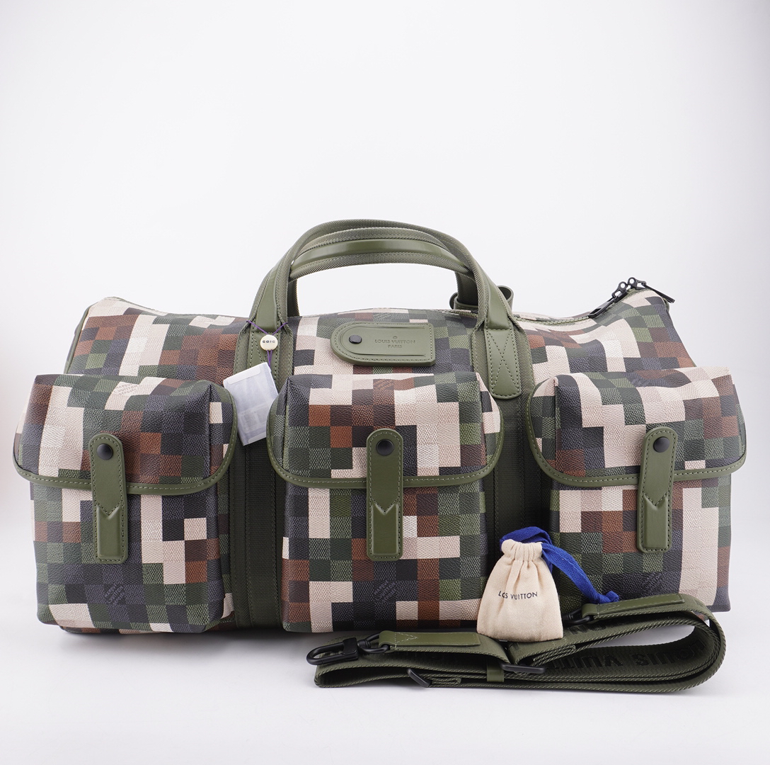 全新未使用 LV 闲置 keepall 55菲董迷彩系列旅行袋55/29/23 F506