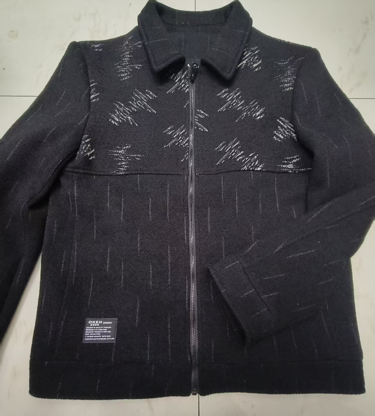 新款男士冬季潮流连帽工装外套9050