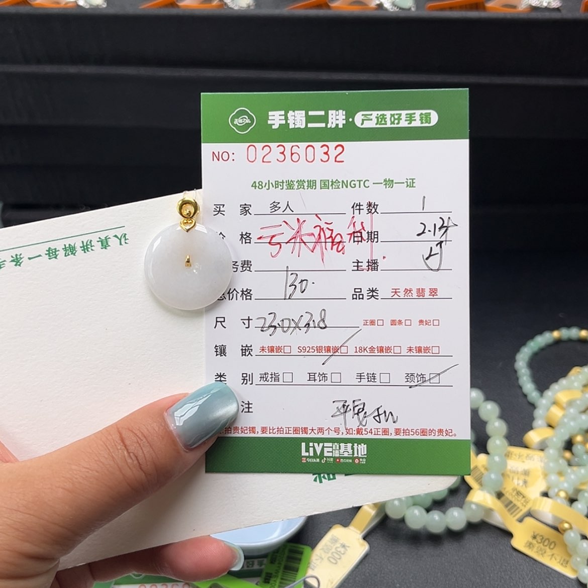 【闪购商品】翡翠颈饰银S925镶嵌多人