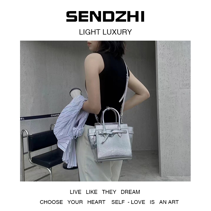 【尚恩CC】J-6209-银色轻奢小众设计感时尚百搭ins女士包包