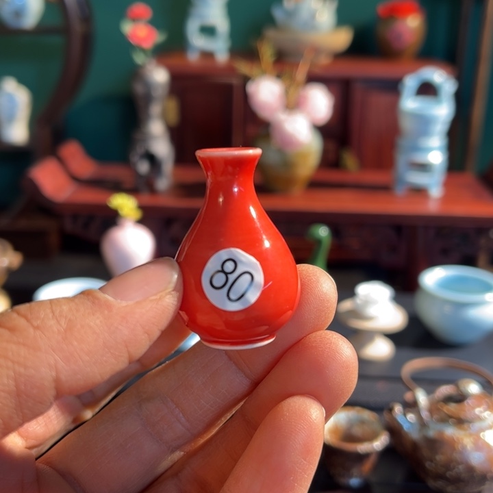 摆件微陶老王迷你花瓶