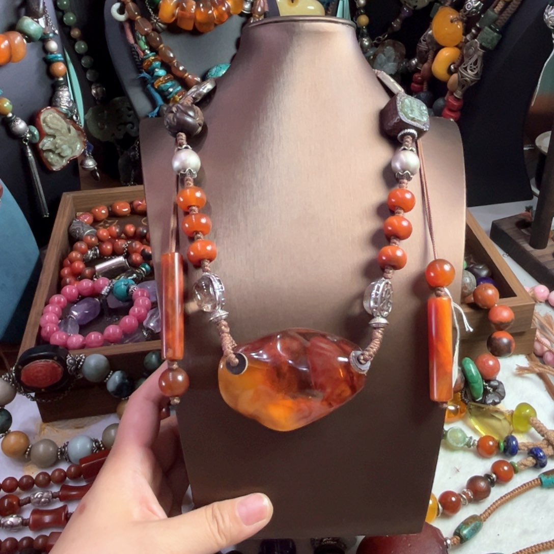 原创设计手工编绳项链