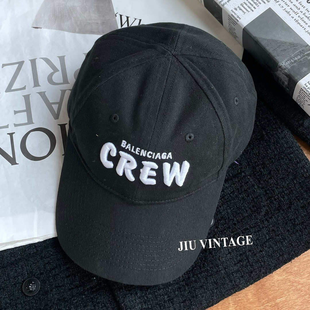 99新 Balenciaga/巴黎世家 黑色鸭舌帽 BJM2-7325 尺寸59