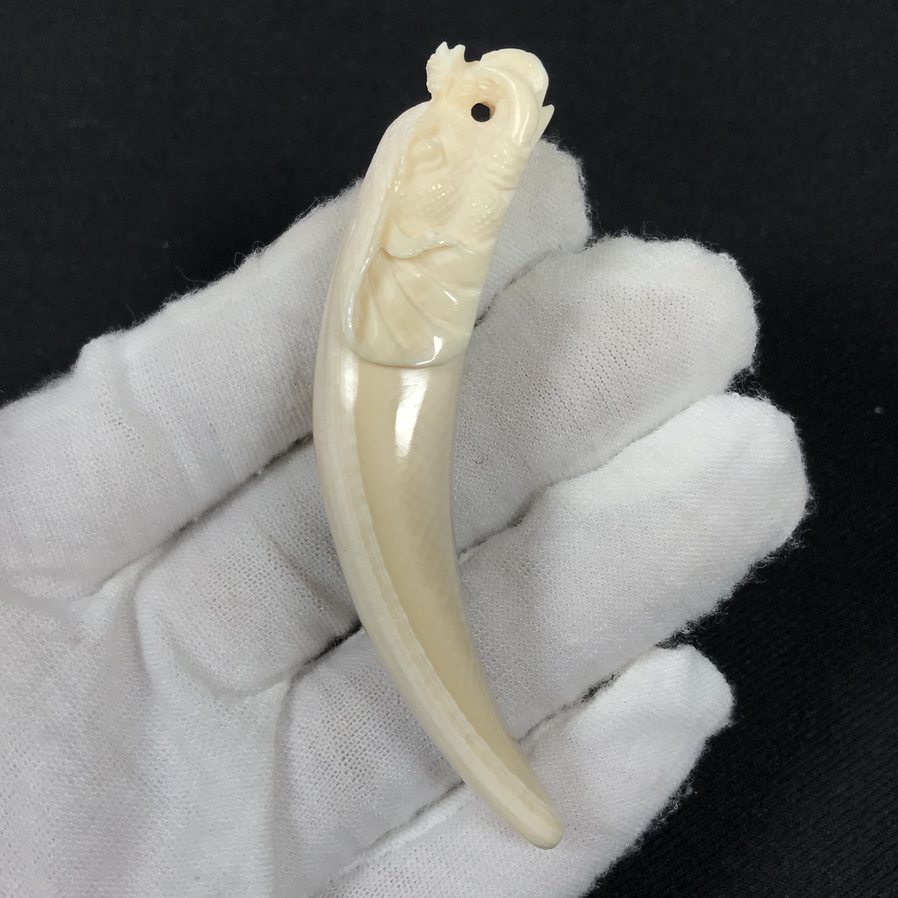 PJX21 只做天然猛犸牙 象头牙尖 约56*15mm 约9.3克