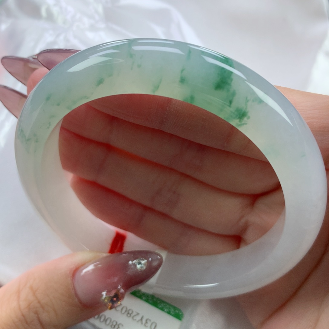 翡翠手镯未镶嵌58.7正圈