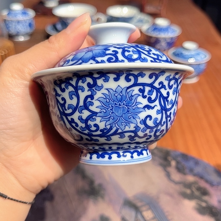 镹曰茶闲柴窑手工手绘青花