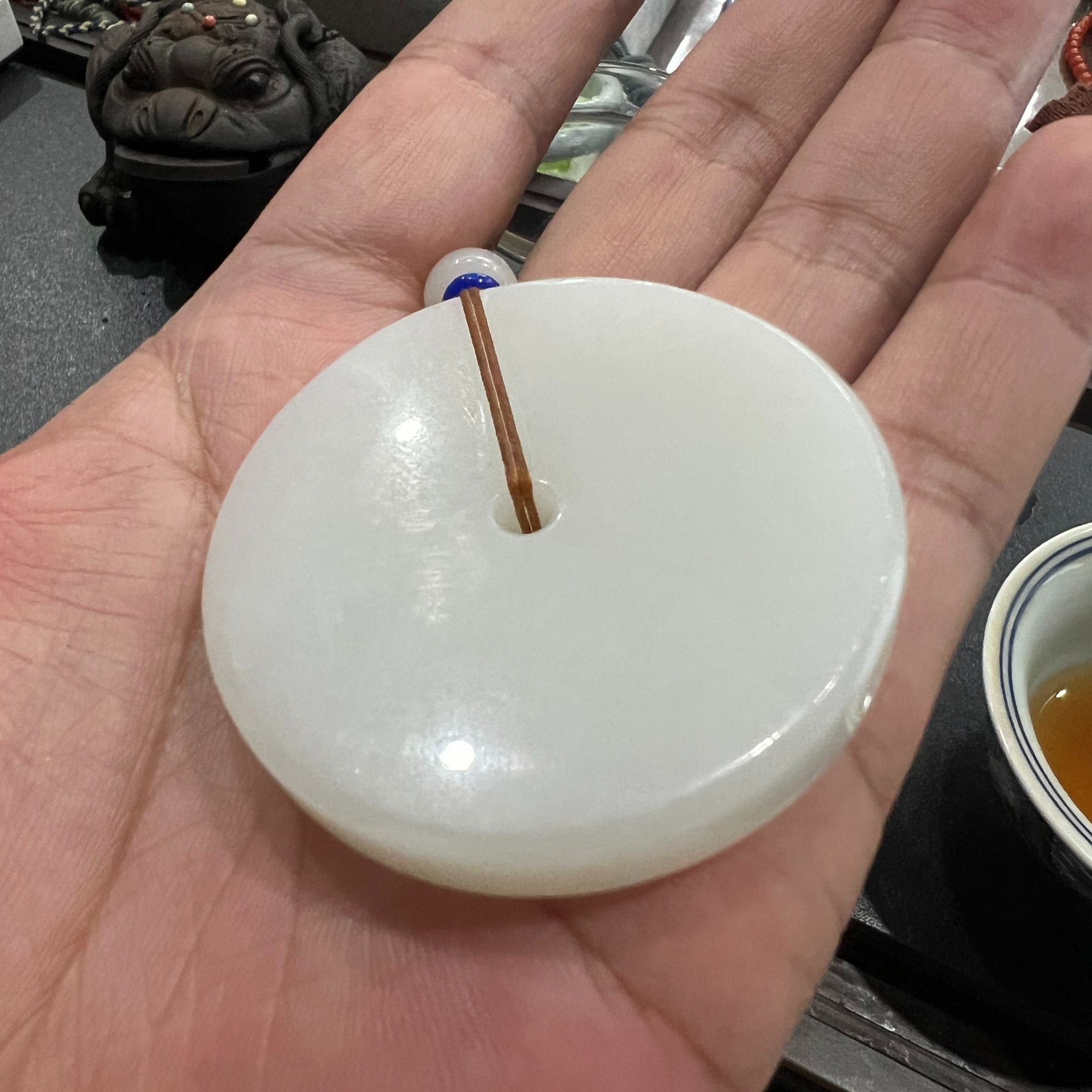 和田玉平安扣简约实心素款轻奢