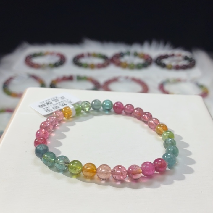 未镶嵌手链碧玺6mm+   