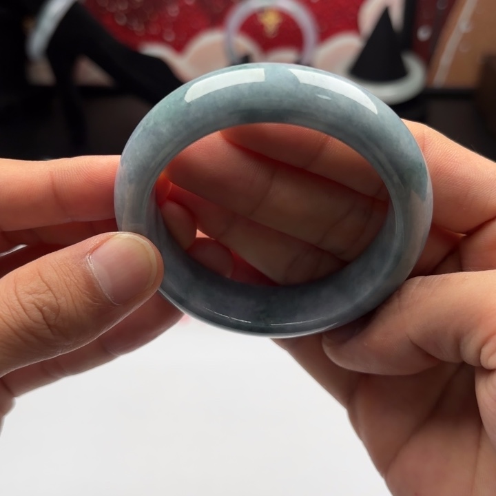 翡翠未镶嵌手镯55 6