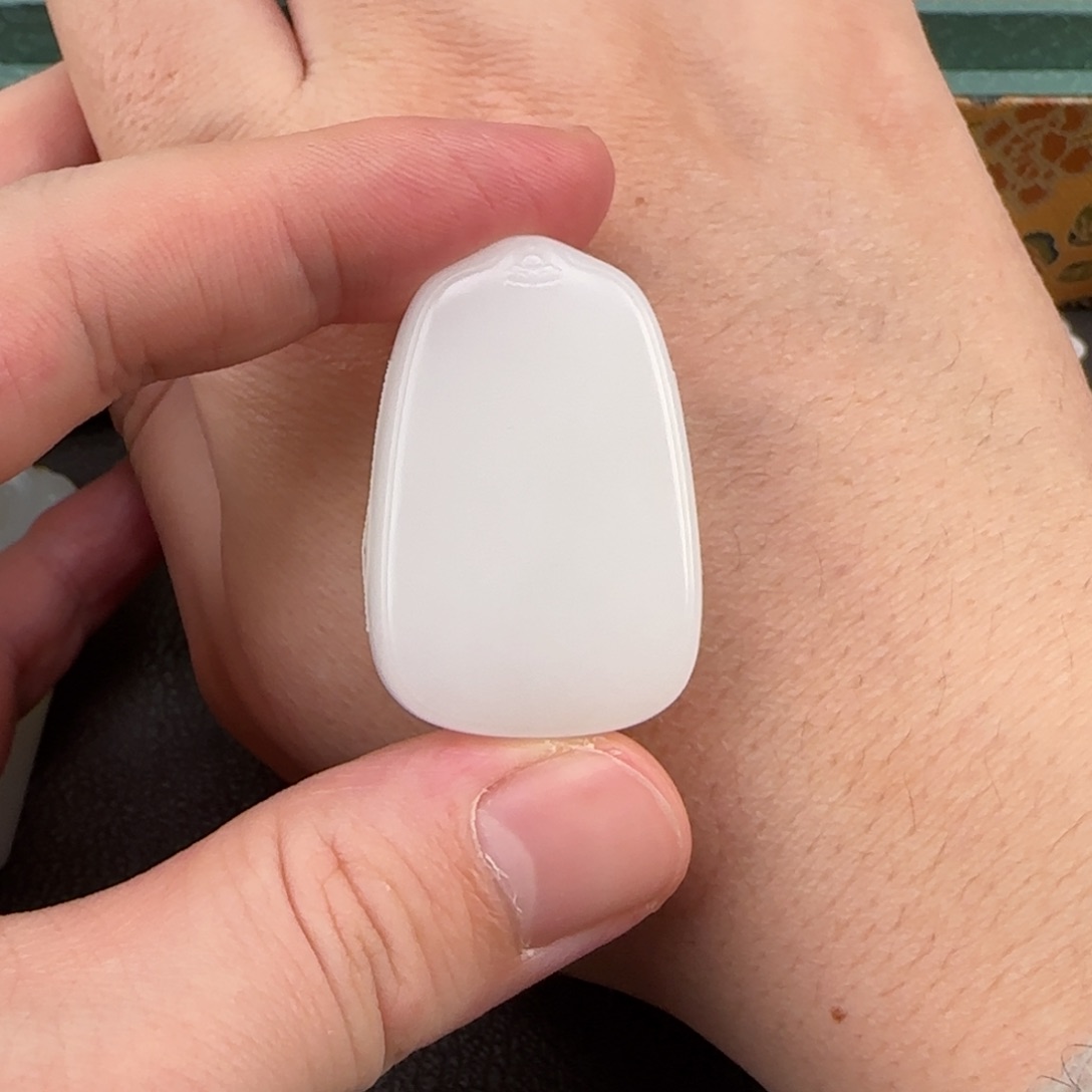 和田玉挂件未镶嵌无事牌