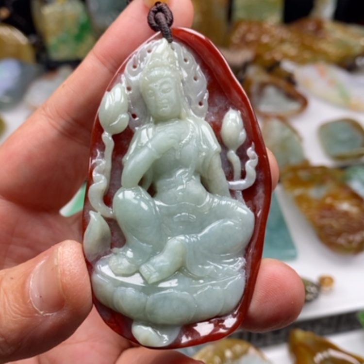 【闪购商品】翡翠颈饰未镶嵌缅甸翡翠A货吊坠