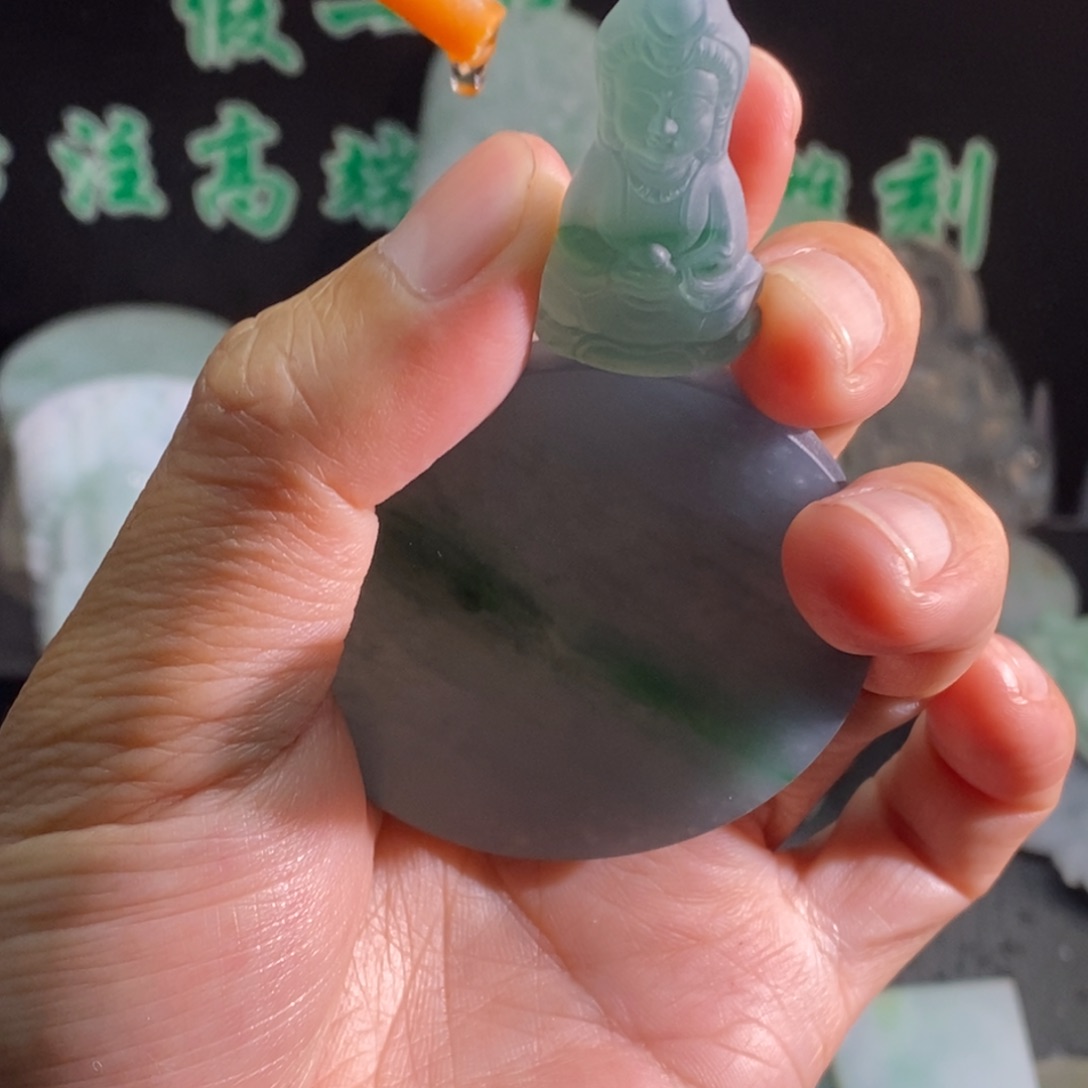 了***痕未镶嵌定制翡翠纯天然