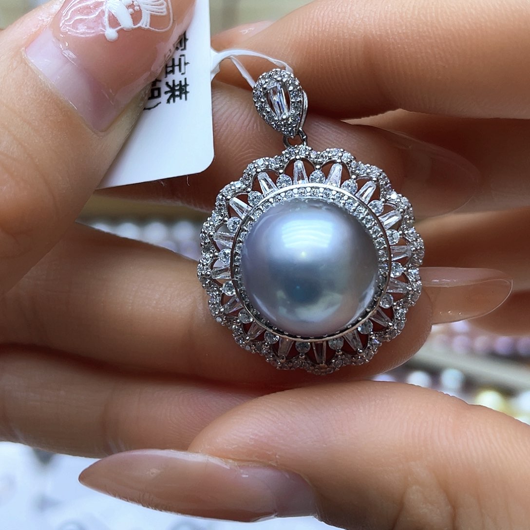 海水珍珠颈饰银S925镶嵌
