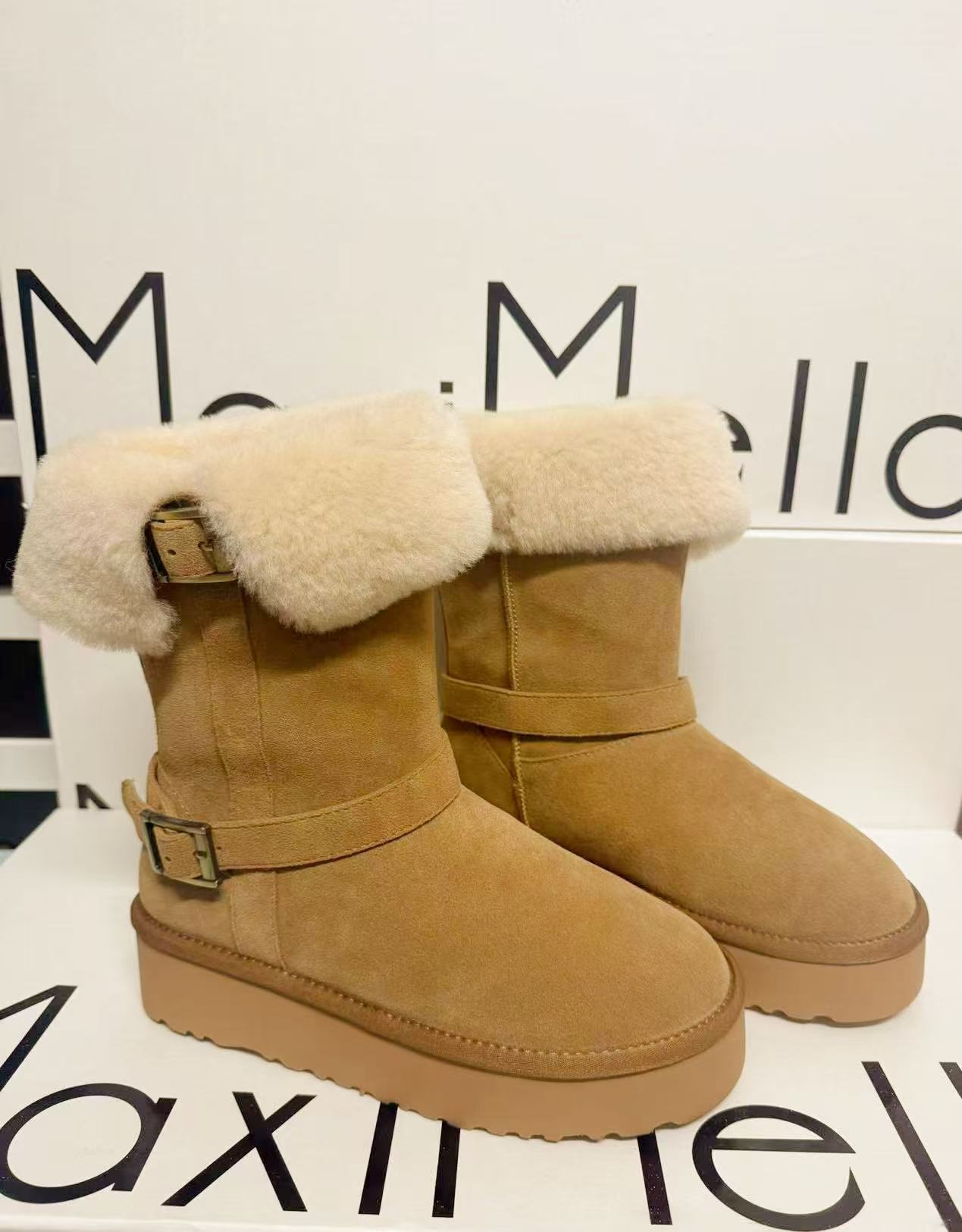 Maxi Mello 翻边雪地靴 QD28
