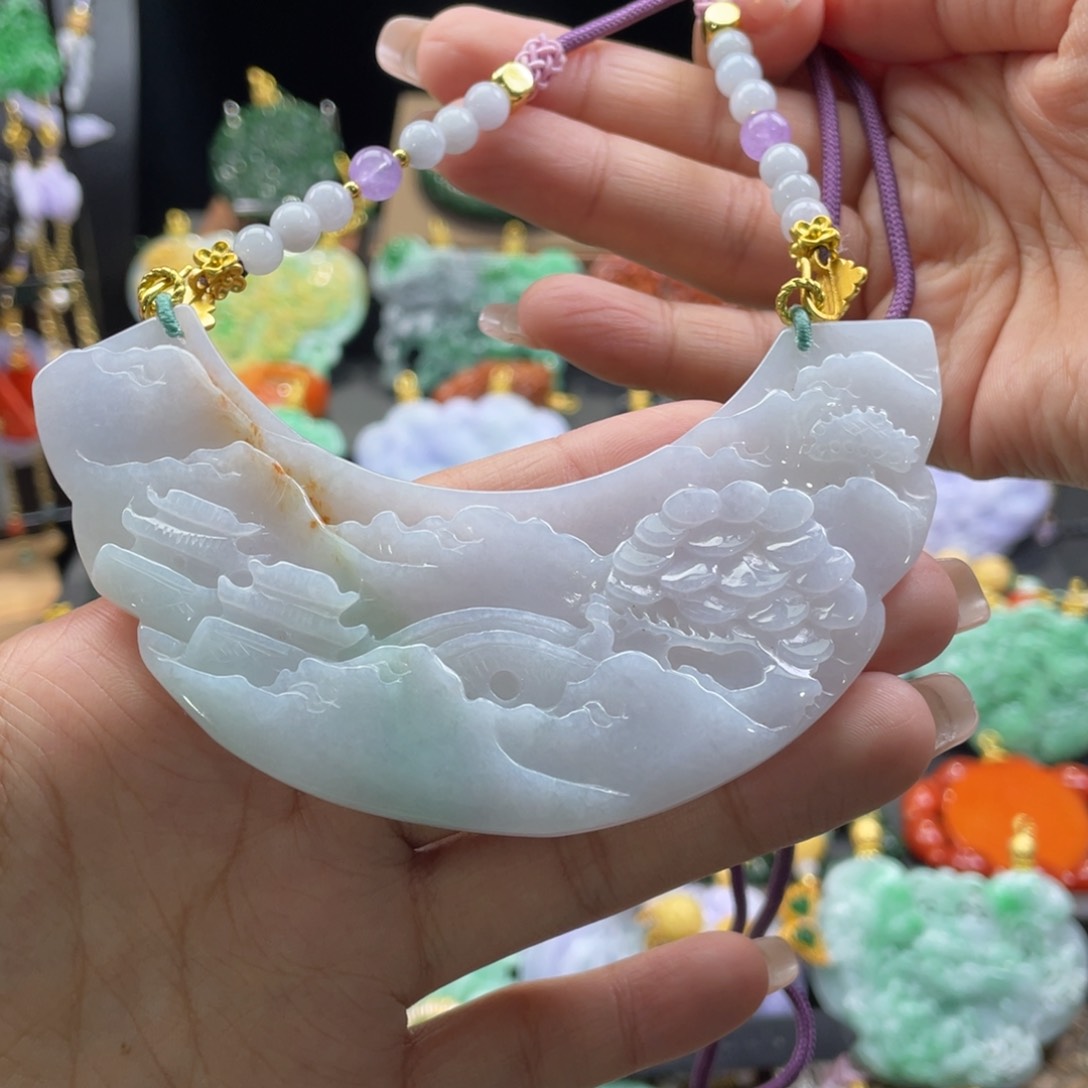 翡翠颈饰未镶嵌代编织
