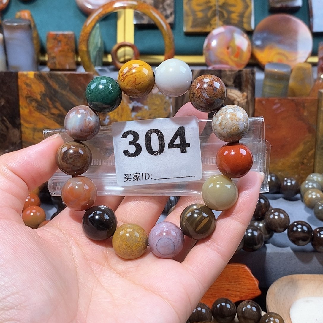 硅化玉天然北票硅化玉手串未镶嵌天然北票硅化玉手串