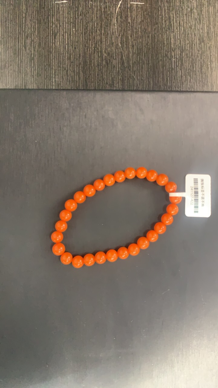 南红6mm鲜柿子红手串