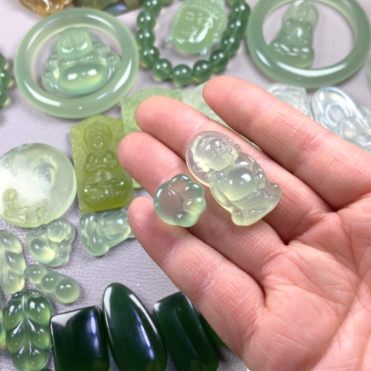 【闪购商品】蛇纹石玉岫玉吊坠未镶嵌