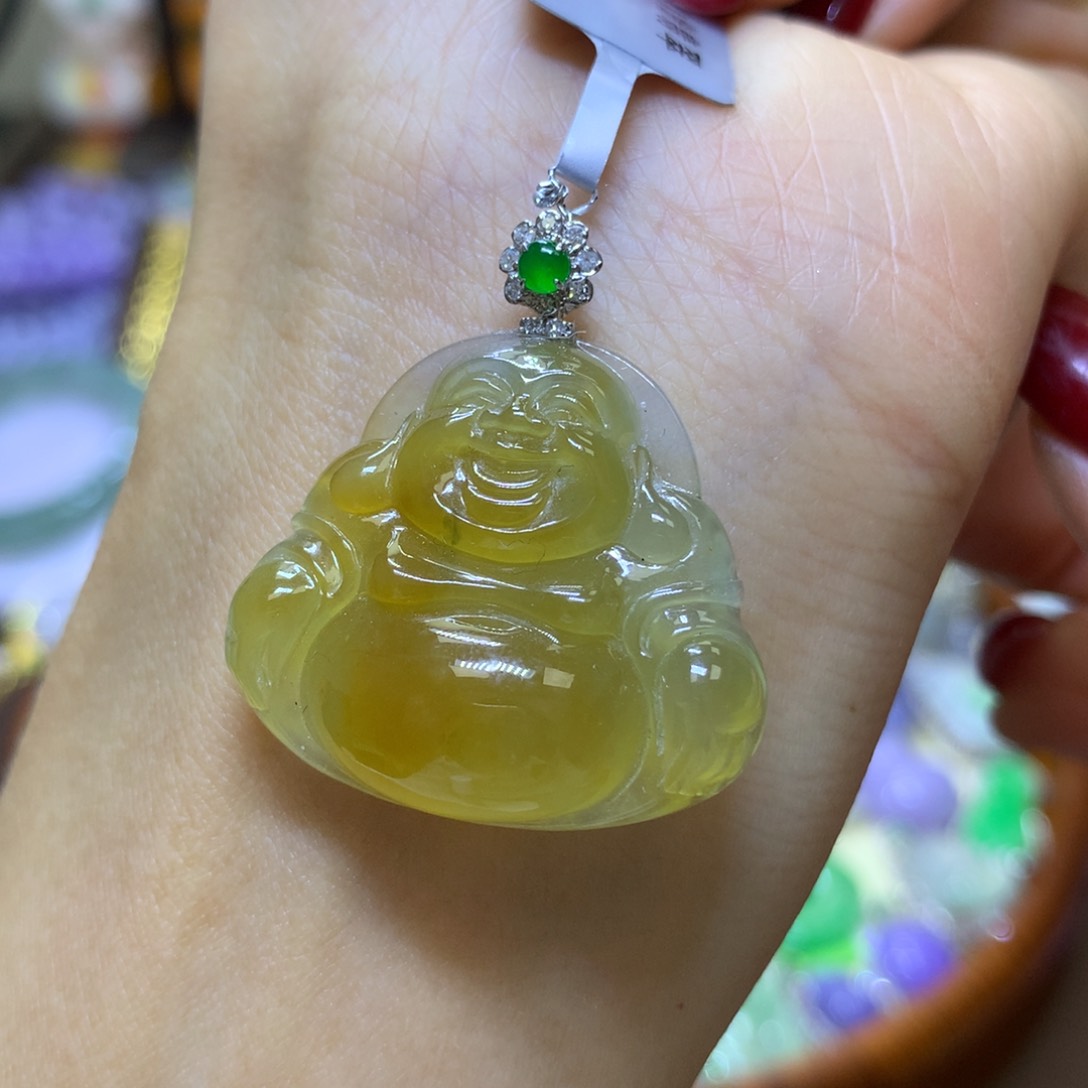 【闪购商品】翡翠颈饰18K金镶嵌翡翠