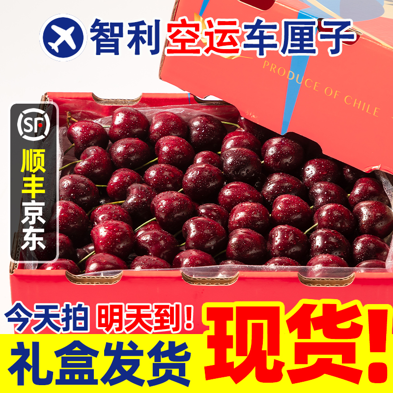3J-4JD【今天拍明天到】TY智利进口空运车厘子新鲜水果头茬宝宝孕妇水果内附果径卡2000g桑提娜樱桃智利共和国