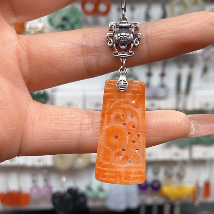 【闪购商品】翡翠耳饰银S925镶嵌知**乐优化