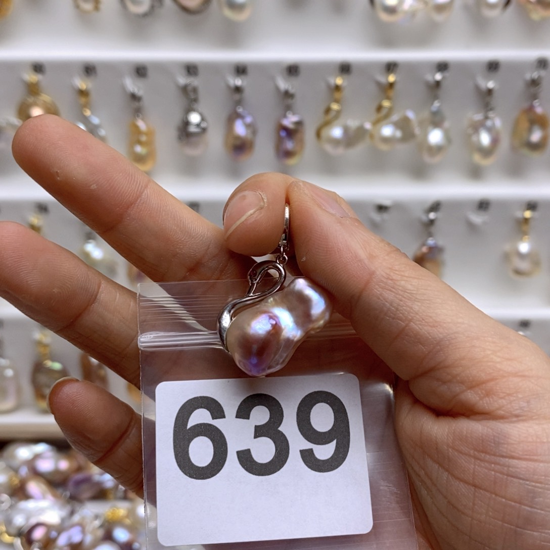 淡水珍珠颈饰银S925镶嵌639