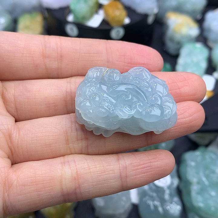 翡翠未镶嵌颈饰天然缅甸A货翡翠貔貅吊坠