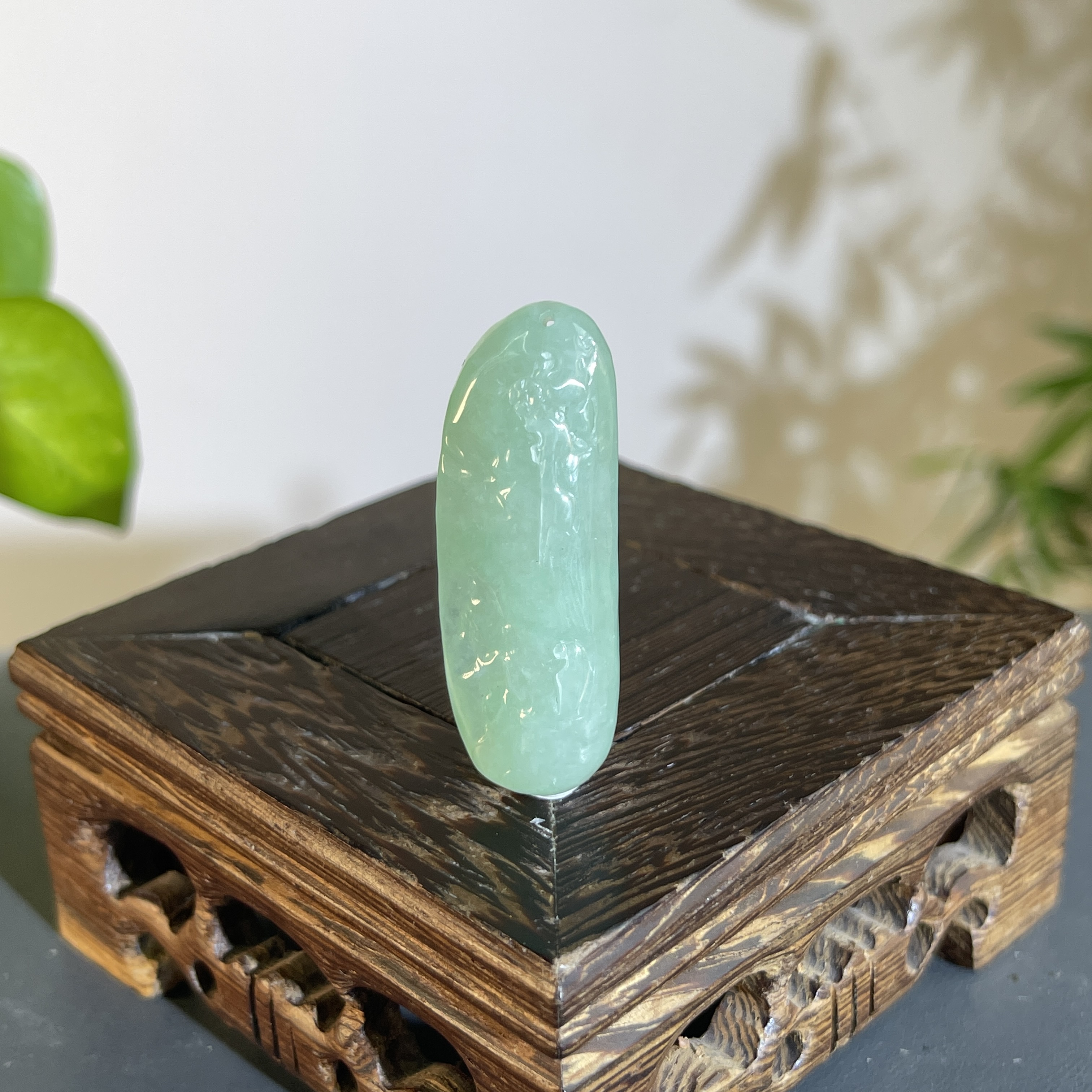 JCA06-54  天然缅甸A货翡翠  悟道 