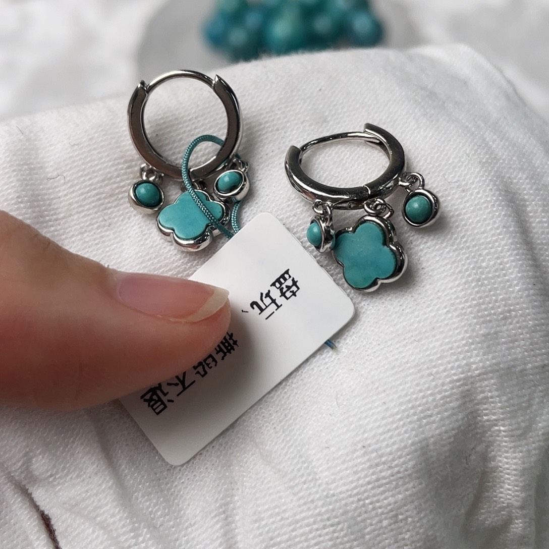 绿松石银S925镶嵌配饰