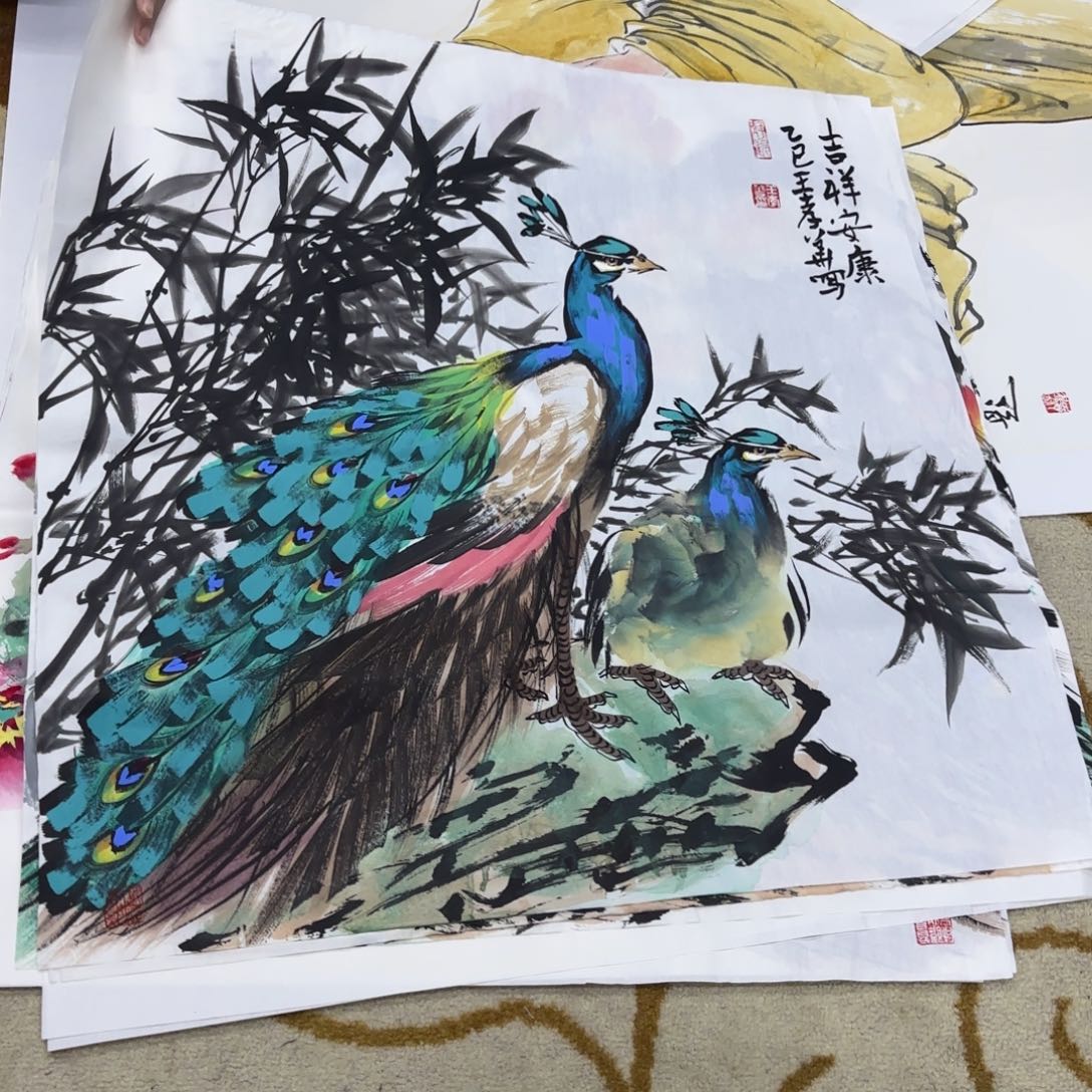 国画王孝华斗方童