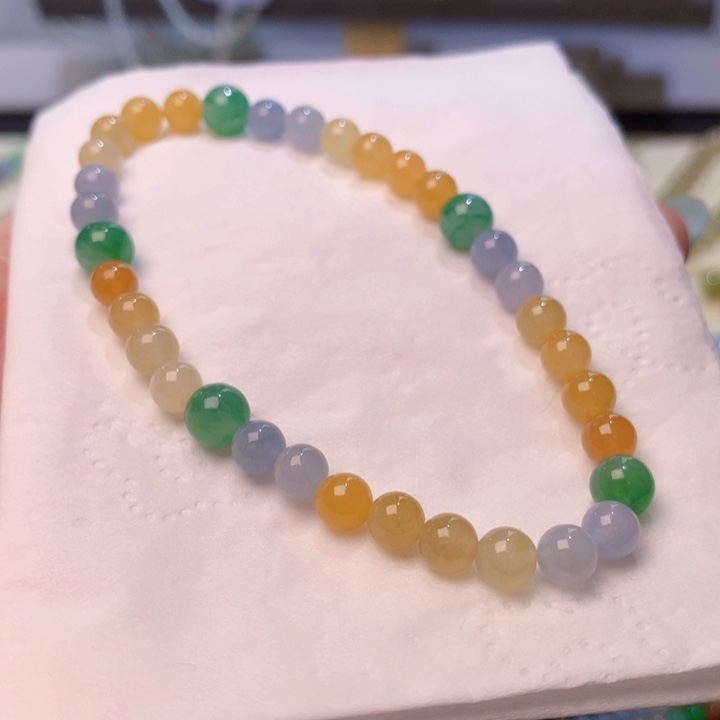 定制翡翠未镶嵌糖果色系多宝 10