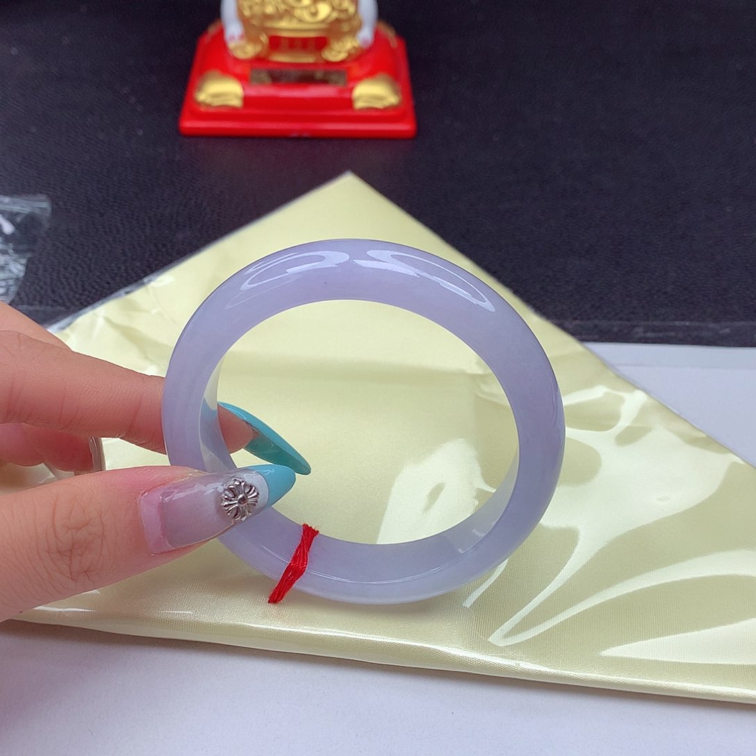 翡翠手镯未镶嵌Y****n翡翠55.3紫罗兰正圈