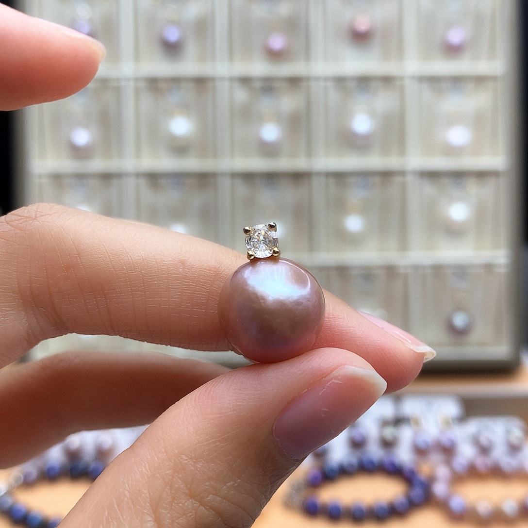 颈饰合金淡水珍珠