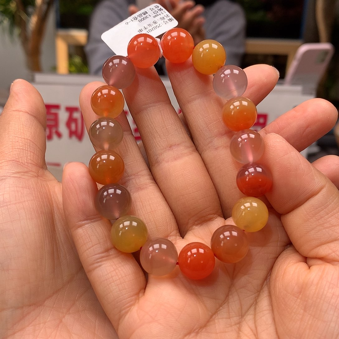 南红玛瑙南红11mm冰多宝手串未镶嵌