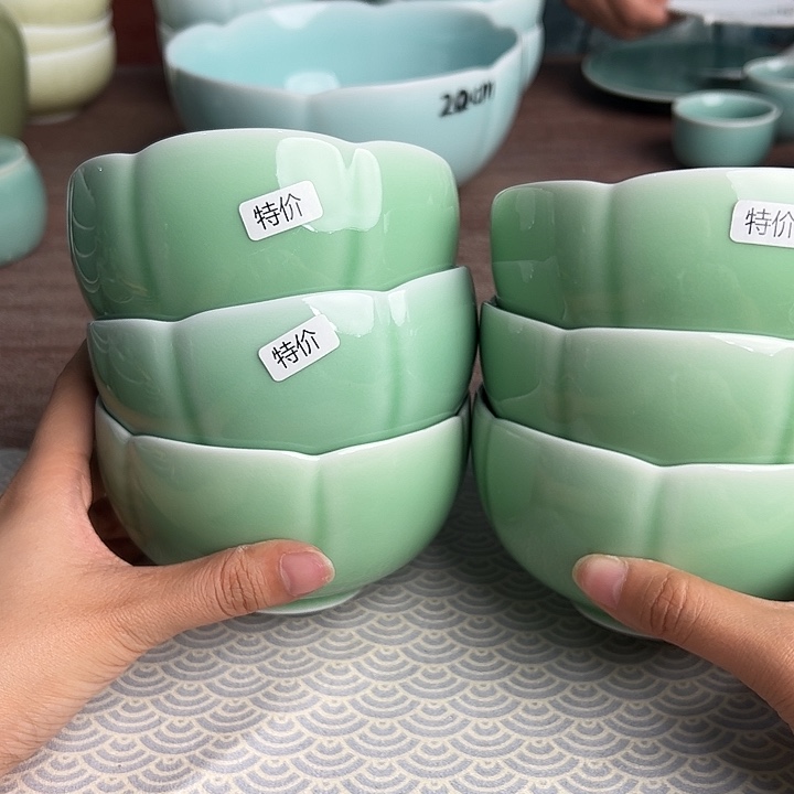 龙泉云间青瓷小米茶器