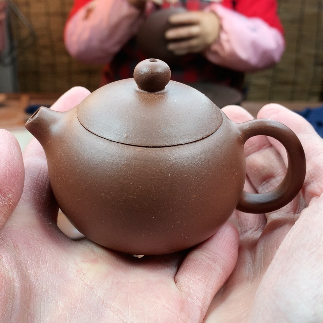 紫砂茶壶西施 紫泥 120cc 周宜君