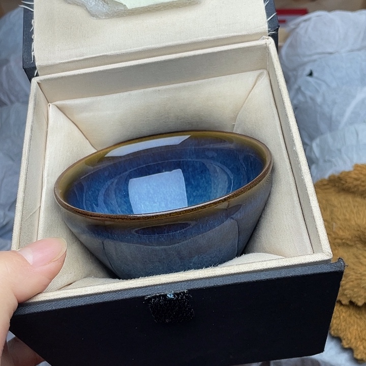 茶盏回蓝束口配礼盒