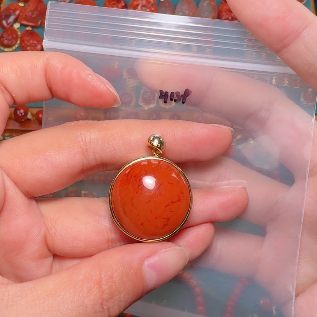 南红玛瑙南红银S925镶嵌