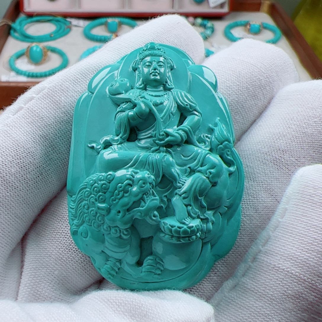 绿松石挂件未镶嵌全***全1个