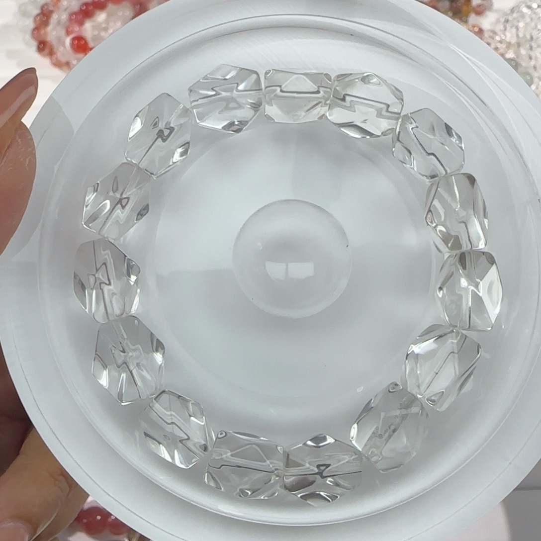 未镶嵌水晶手串012白水晶AA随行11m+