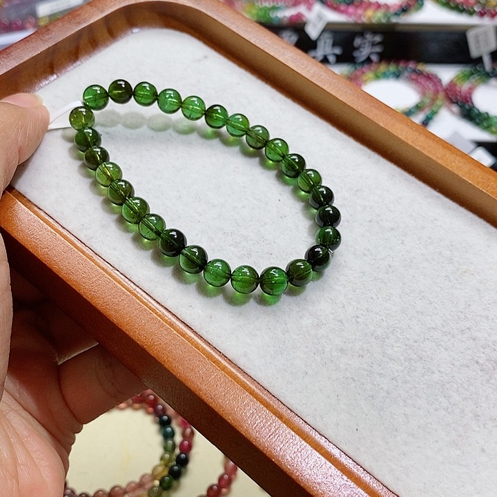 碧玺手链未镶嵌碧玺手链6.8毫米