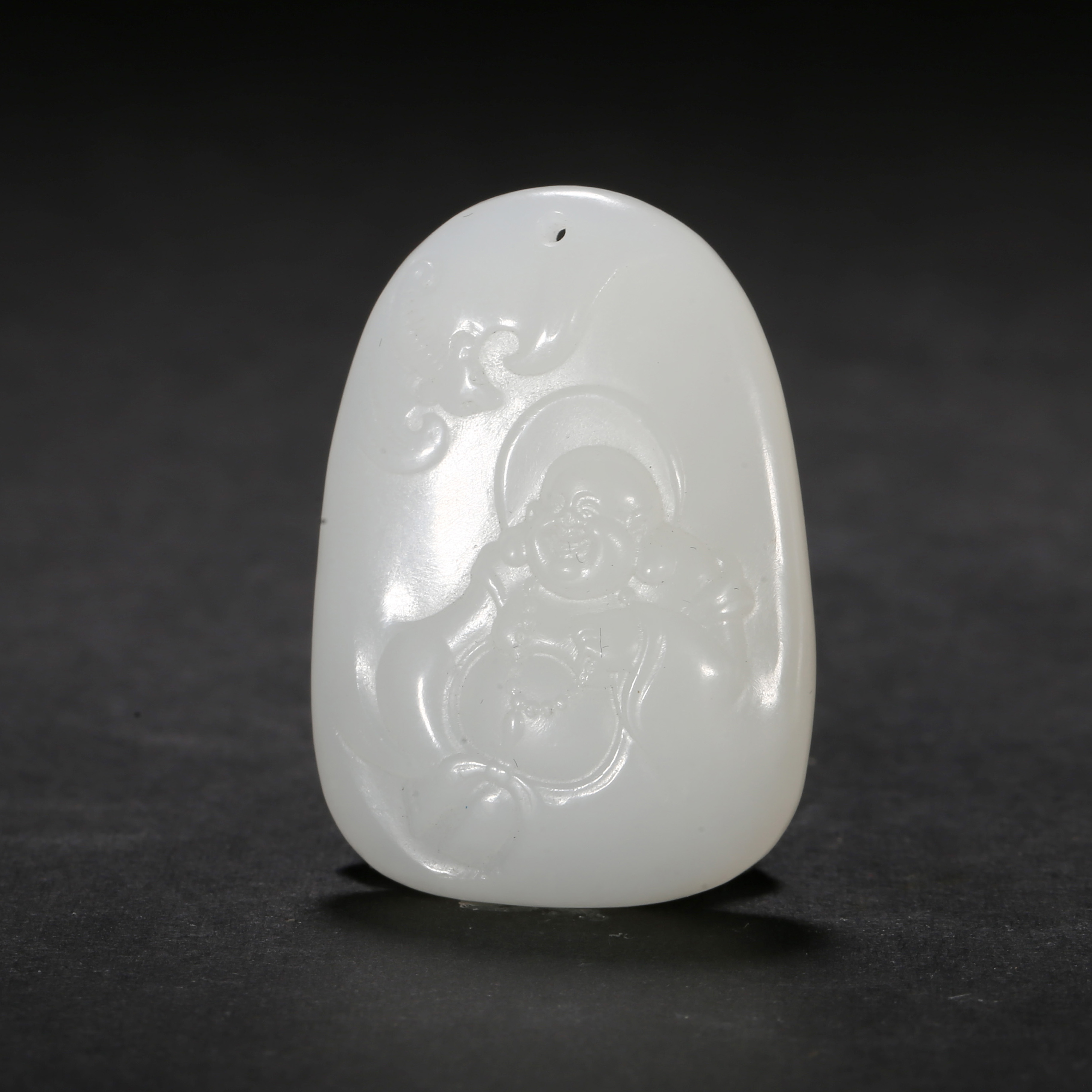 清代*白玉弥勒/12LB5023/和田玉【北京文博】