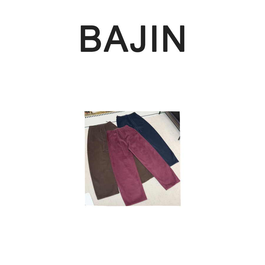 B2662【冬季新款芭金高端加绒羊毛裤松紧腰弯刀休闲显瘦保暖长裤】