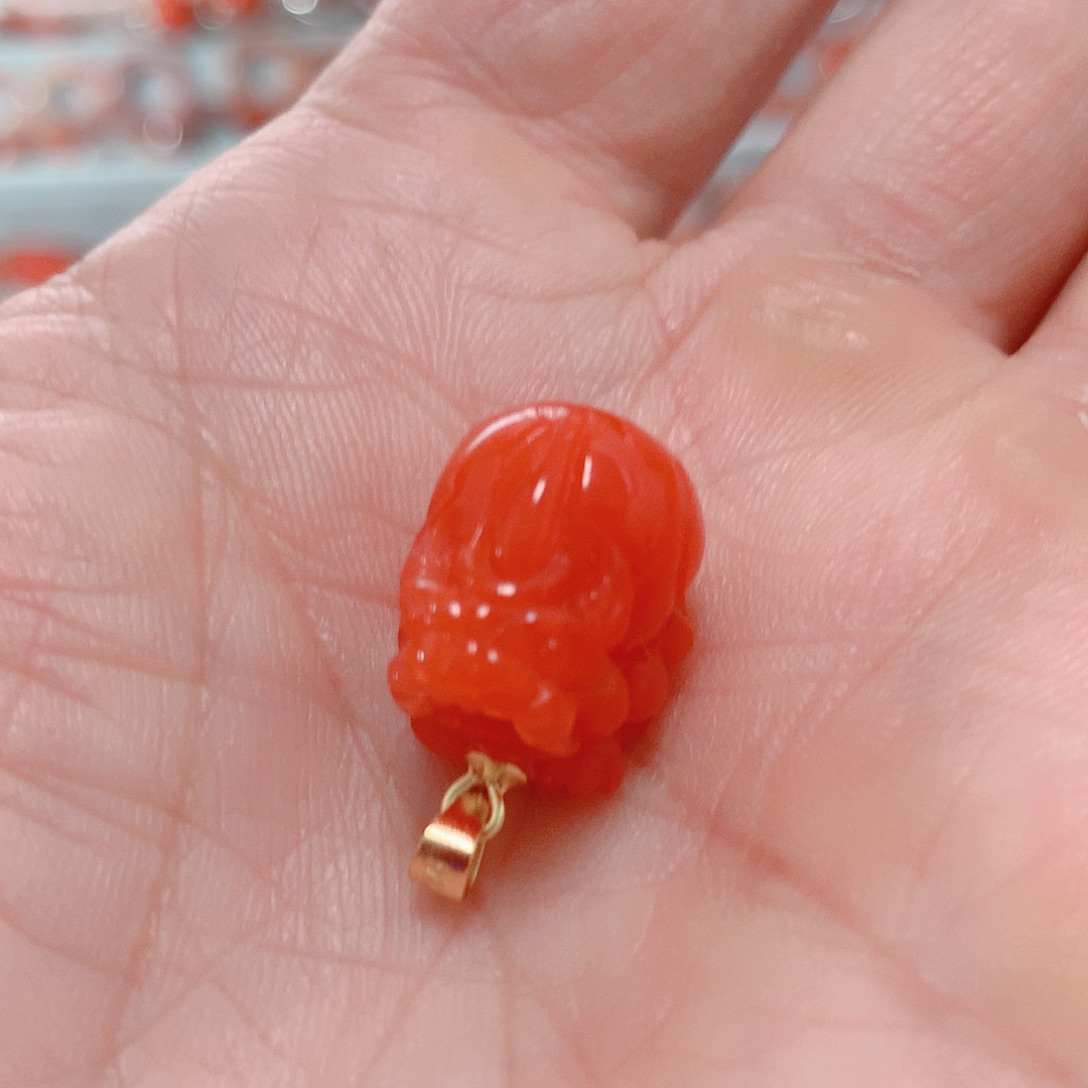 南红玛瑙吊坠(不含链)银S925镶嵌